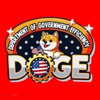 Department Of Government Efficiency Funny Doge Crypto Meme Santa Hat thumb 1