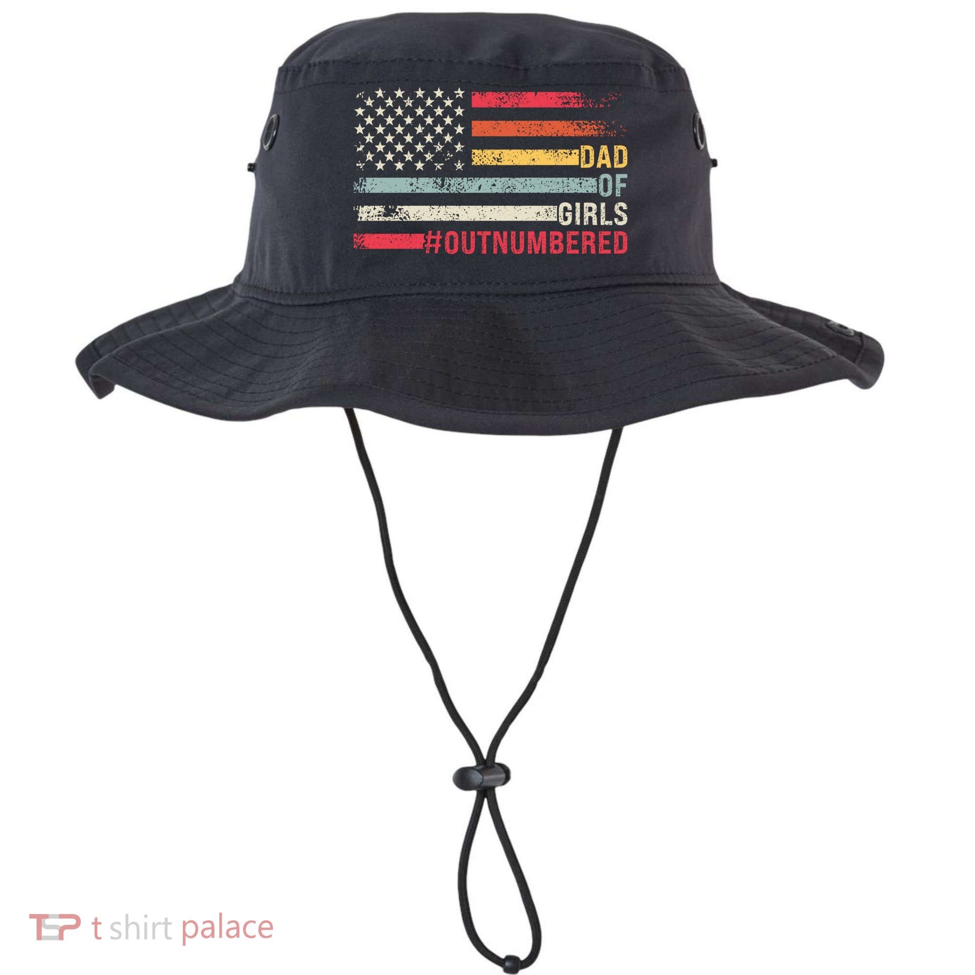 Dad Of Girls Outnumbered Father Cute Gift Bucket Hat