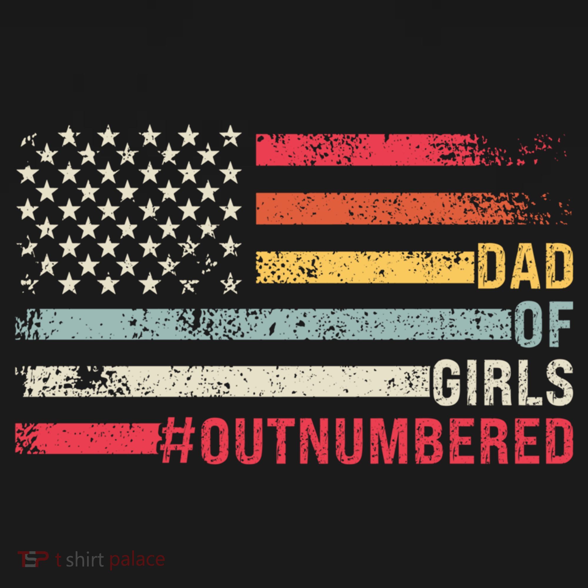 Dad Of Girls Outnumbered Father Cute Gift Bucket Hat