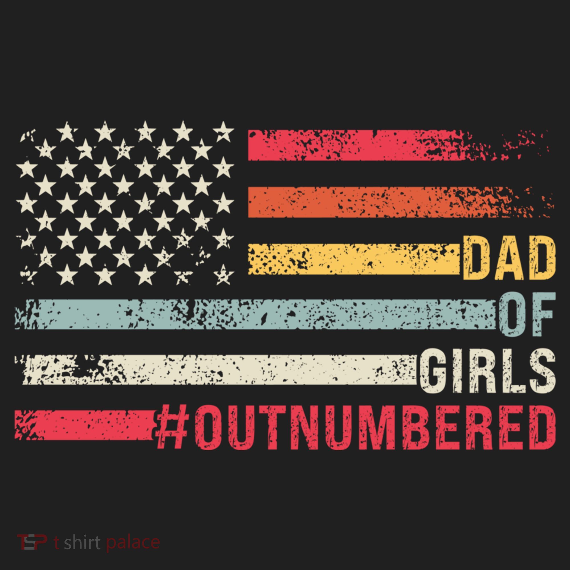 Dad Of Girls Outnumbered Father Cute Gift Beanie