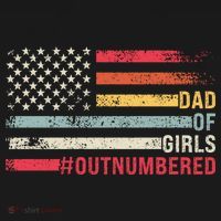 Dad Of Girls Outnumbered Father Cute Gift Women's Hoodie thumb 2