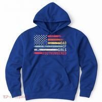 Dad Of Girls Outnumbered Father Cute Gift Hoodie thumb 0