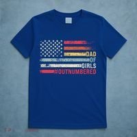 Dad Of Girls Outnumbered Father Cute Gift T-Shirt thumb 5