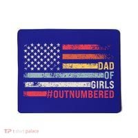 Dad Of Girls Outnumbered Father Cute Gift Mousepad thumb 0