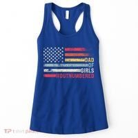 Dad Of Girls Outnumbered Father Cute Gift Women's Tank Top thumb 0