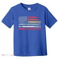 Dad Of Girls Outnumbered Father Cute Gift Toddler T-Shirt thumb 0