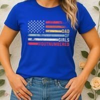 Dad Of Girls Outnumbered Father Cute Gift Women's T-Shirt thumb 2