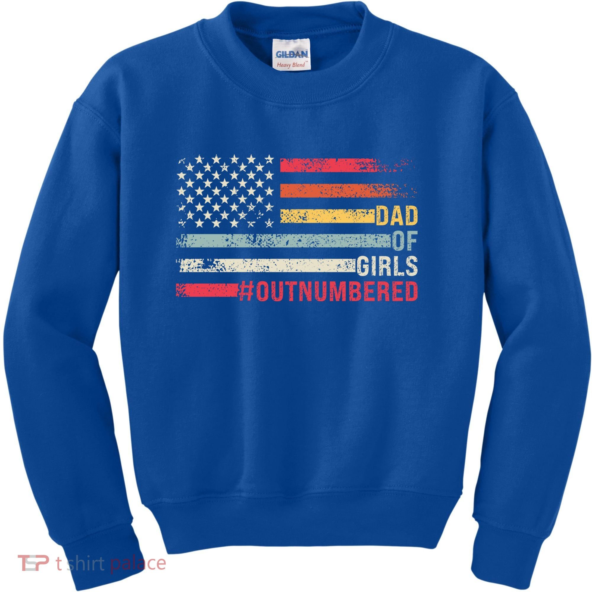 Dad Of Girls Outnumbered Father Cute Gift Kids Sweatshirt