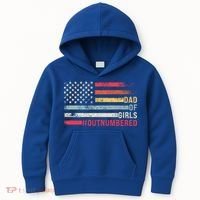 Dad Of Girls Outnumbered Father Cute Gift Kids Hoodie thumb 0