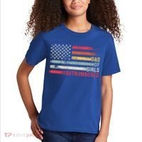 Dad Of Girls Outnumbered Father Cute Gift Kids T-Shirt thumb 2