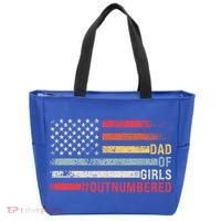 Dad Of Girls Outnumbered Father Cute Gift Tote Bag thumb 0