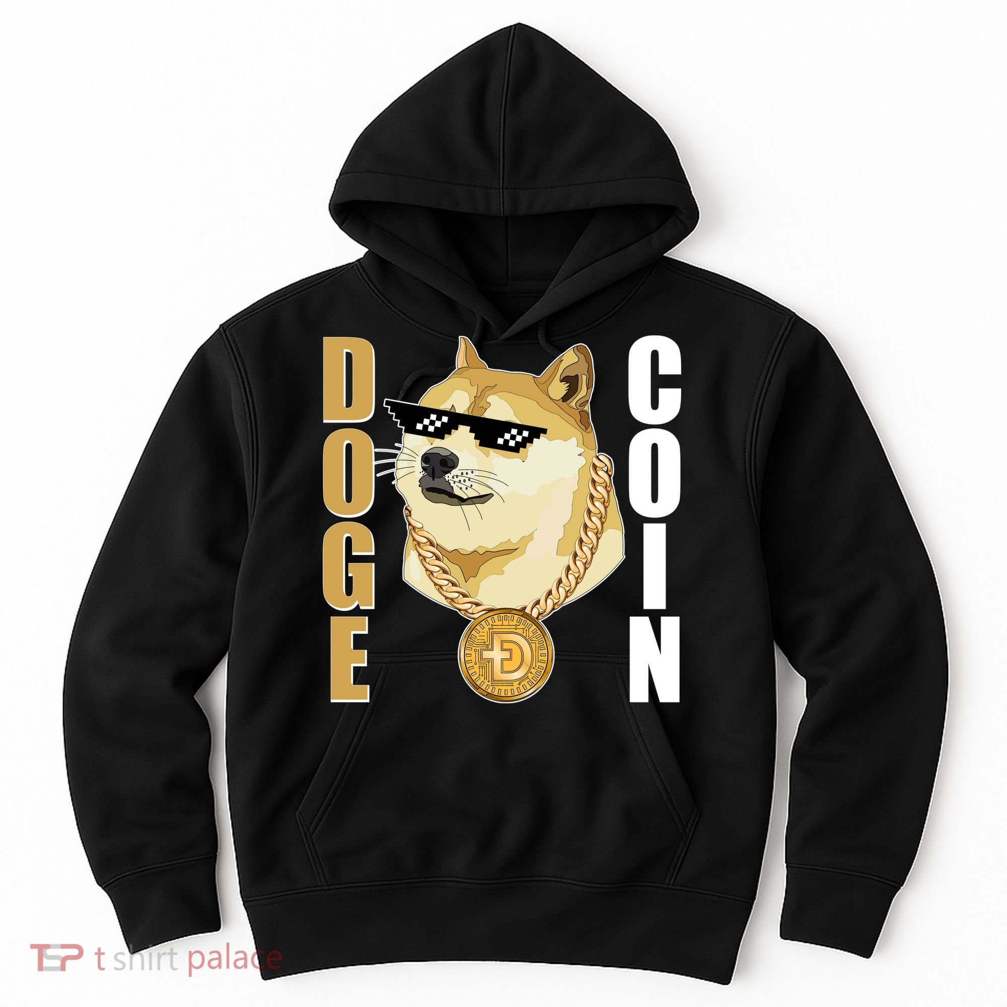 Doge Coin Gansta Thug Dogecoin Crypto Currency Hoodie