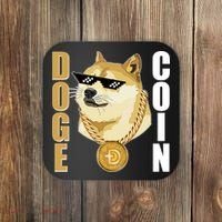 Doge Coin Gansta Thug Dogecoin Crypto Currency Coaster thumb 0