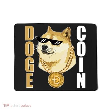 Doge Coin Gansta Thug Dogecoin Crypto Currency Mousepad