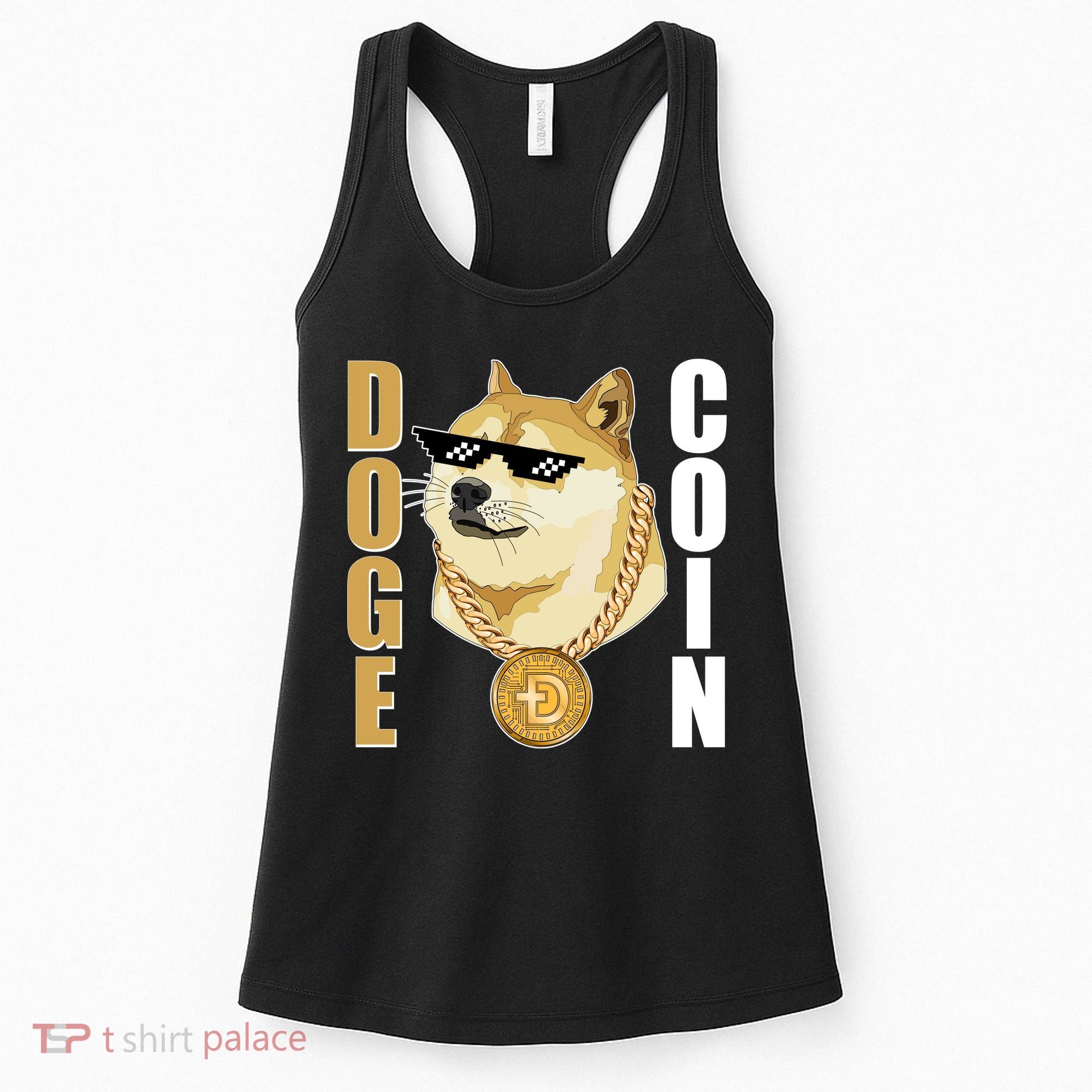 Doge Coin Gansta Thug Dogecoin Crypto Currency Women's Tank Top