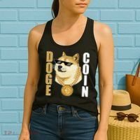 Doge Coin Gansta Thug Dogecoin Crypto Currency Women's Tank Top thumb 2