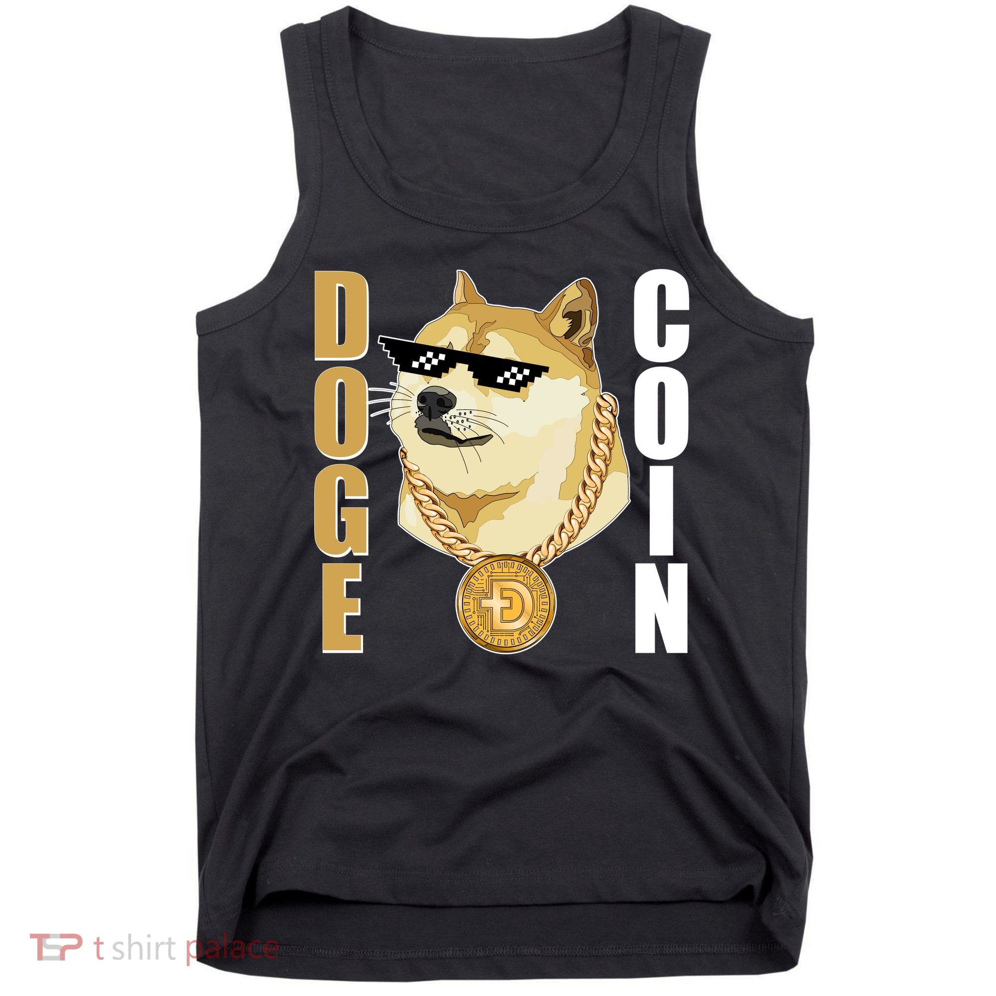 Doge Coin Gansta Thug Dogecoin Crypto Currency Tank Top