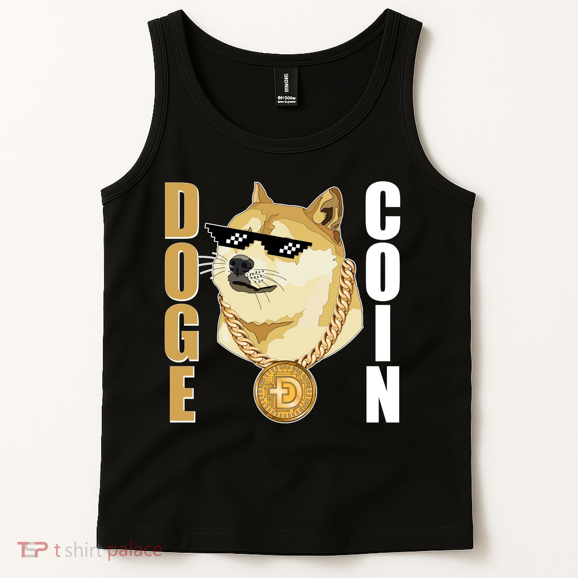 Doge Coin Gansta Thug Dogecoin Crypto Currency Tank Top