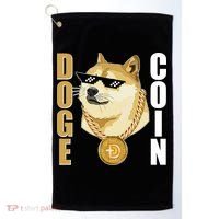 Doge Coin Gansta Thug Dogecoin Crypto Currency Golf Towel thumb 0