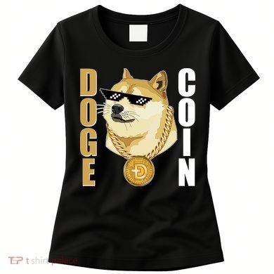Doge Coin Gansta Thug Dogecoin Crypto Currency Women's T-Shirt