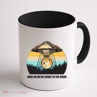 Doge Coin UFO Doge Crypto Currency To The Moon Coffee Mug thumb 1