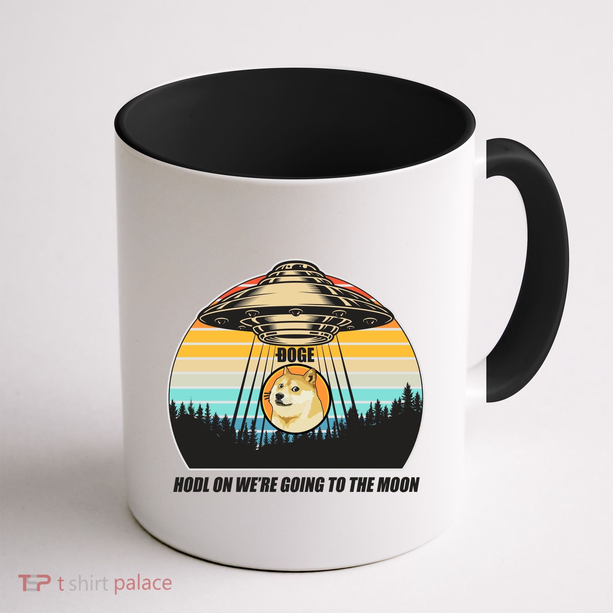 Doge Coin UFO Doge Crypto Currency To The Moon Coffee Mug