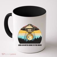 Doge Coin UFO Doge Crypto Currency To The Moon Coffee Mug thumb 0