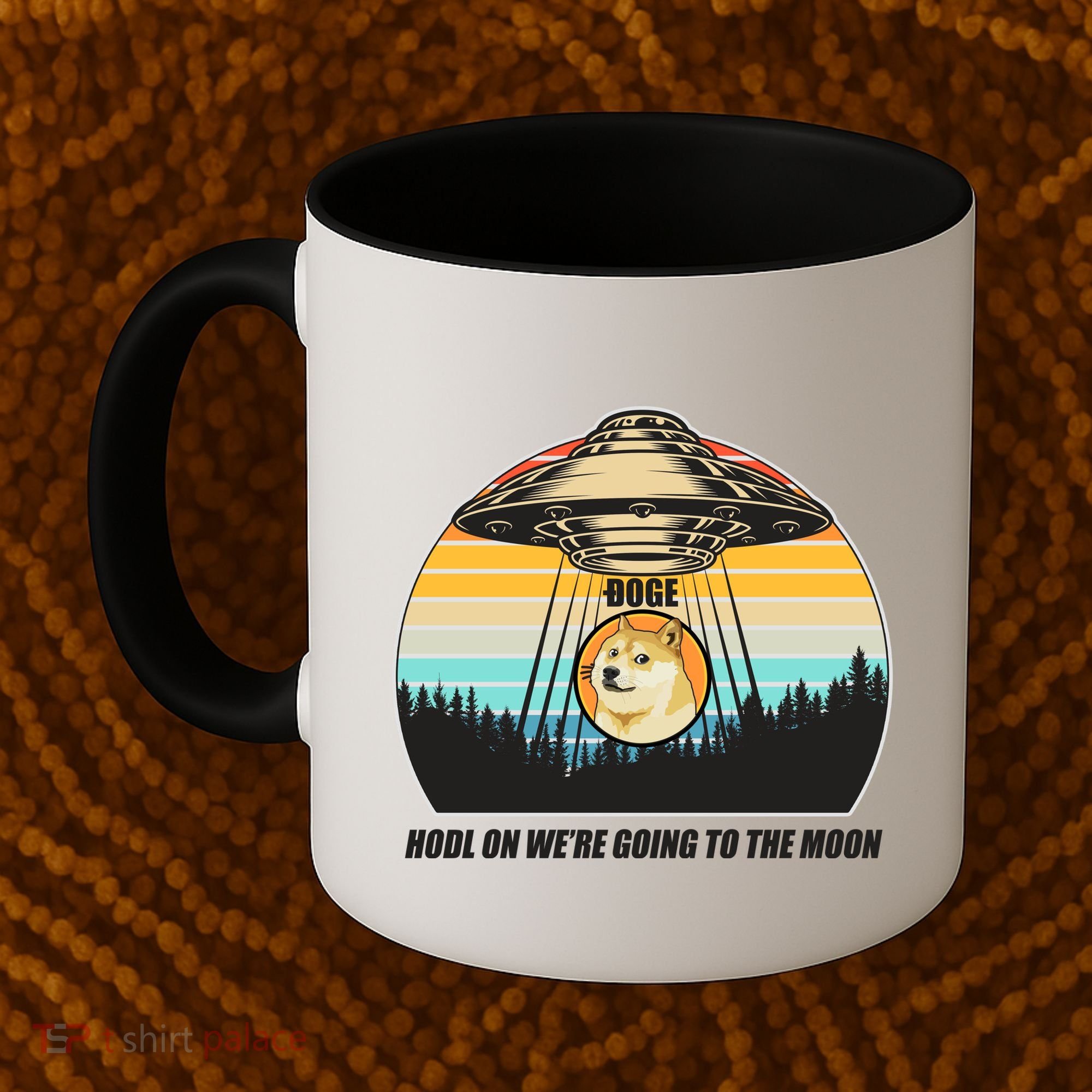 Doge Coin UFO Doge Crypto Currency To The Moon Coffee Mug