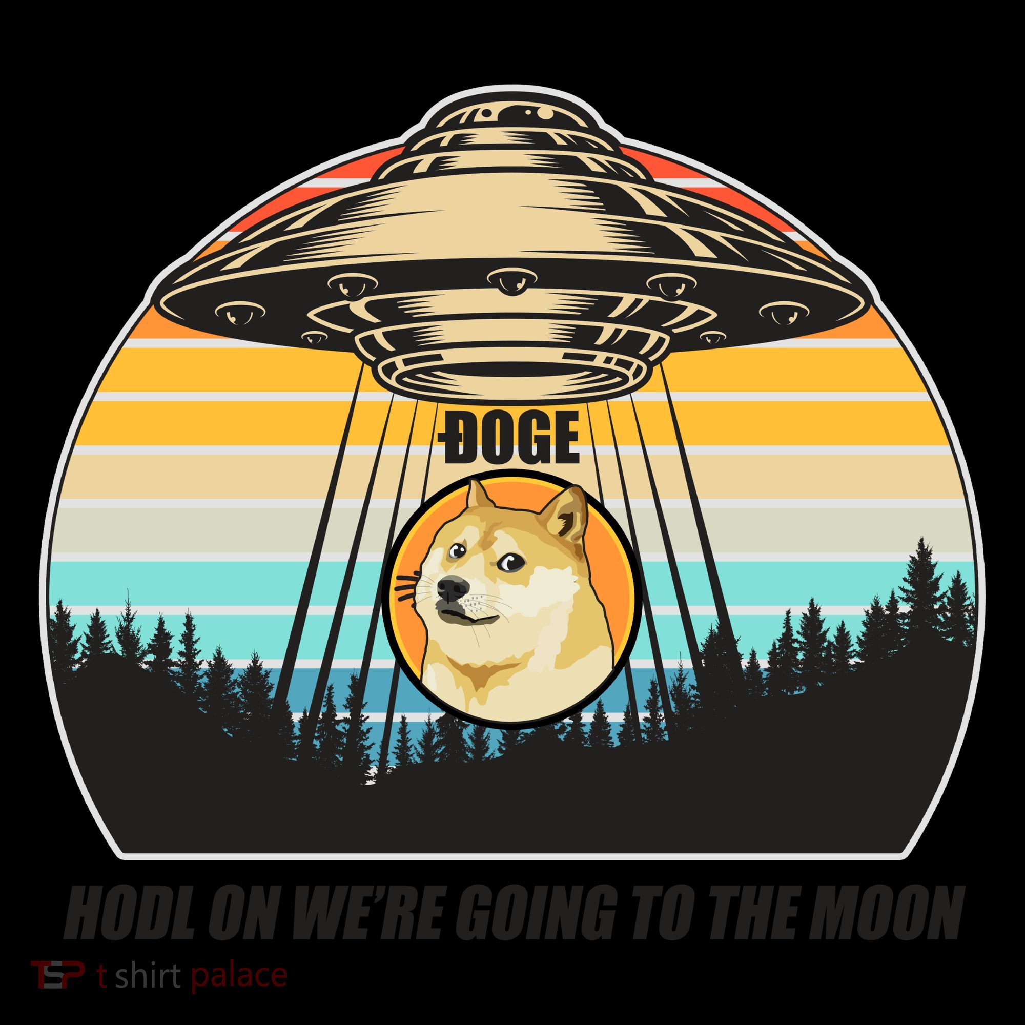 Doge Coin UFO Doge Crypto Currency To The Moon Coffee Mug