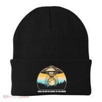 Doge Coin UFO Doge Crypto Currency To The Moon Beanie thumb 0