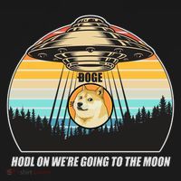 Doge Coin UFO Doge Crypto Currency To The Moon Women's Hoodie thumb 2