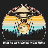 Doge Coin UFO Doge Crypto Currency To The Moon Hat thumb 2