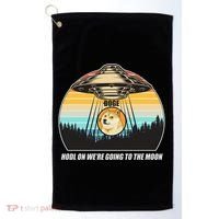 Doge Coin UFO Doge Crypto Currency To The Moon Golf Towel thumb 0