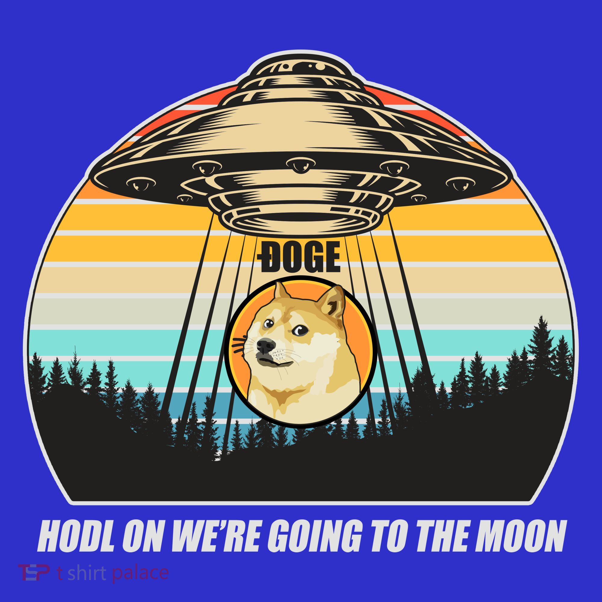 Doge Coin UFO Doge Crypto Currency To The Moon Long Sleeve Shirt