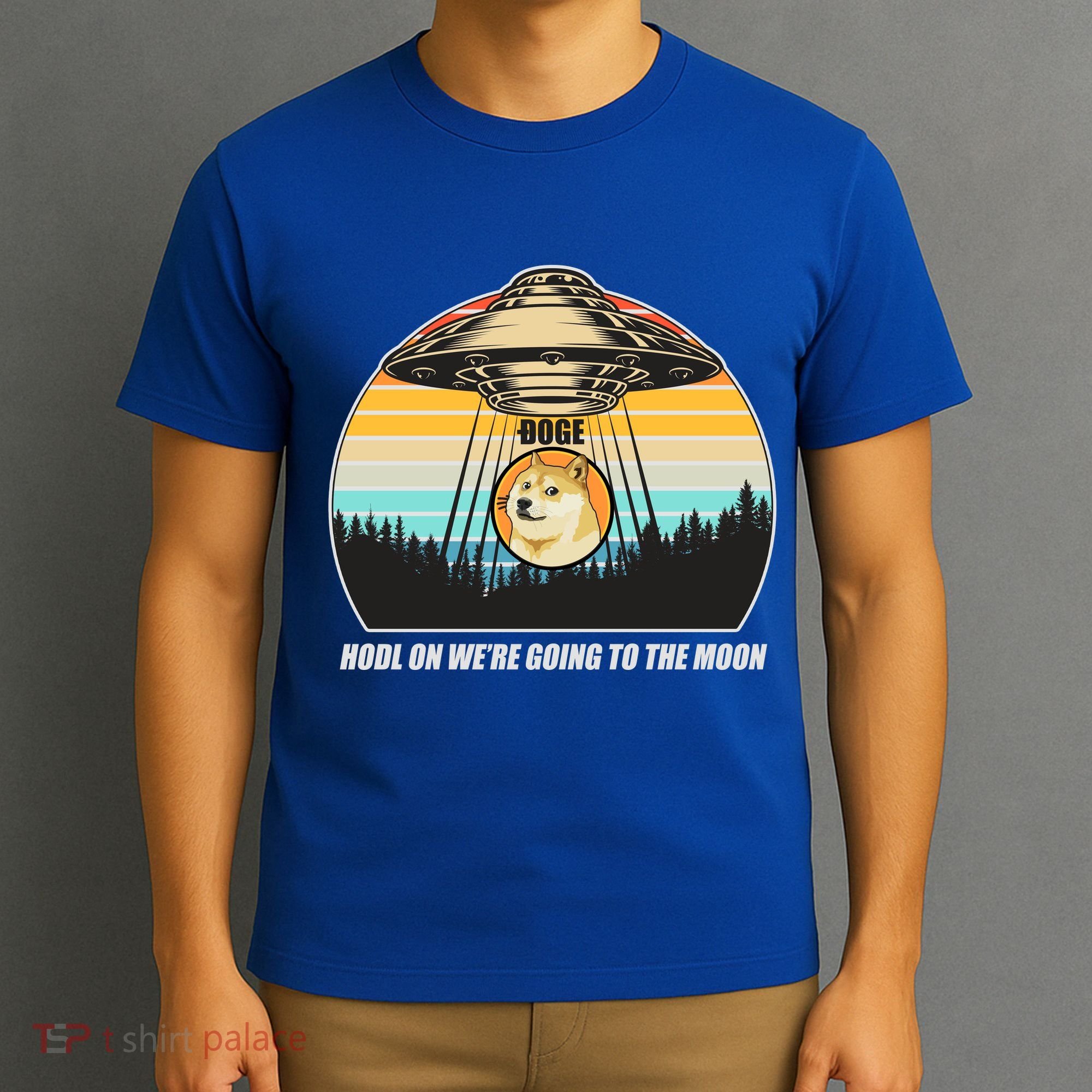 Doge Coin UFO Doge Crypto Currency To The Moon T-Shirt