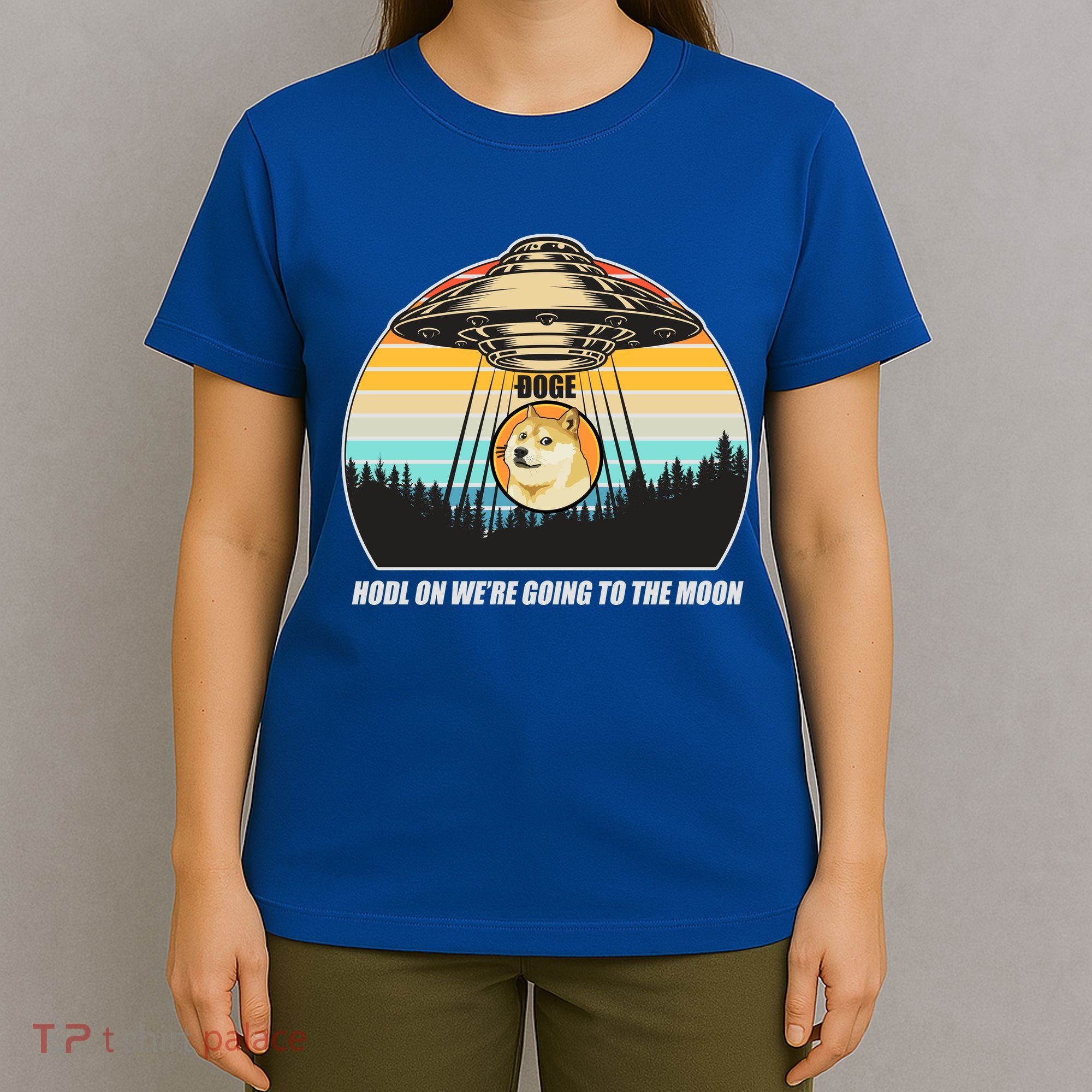 Doge Coin UFO Doge Crypto Currency To The Moon T-Shirt