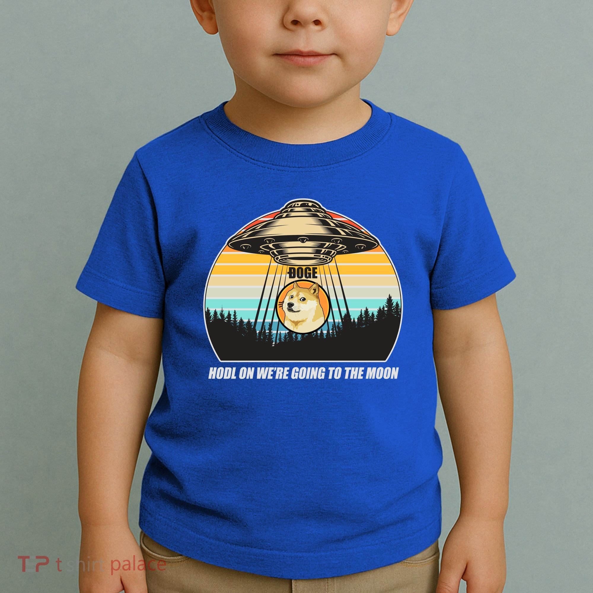 Doge Coin UFO Doge Crypto Currency To The Moon Toddler T-Shirt