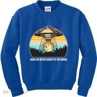 Doge Coin UFO Doge Crypto Currency To The Moon Kids Sweatshirt thumb 0