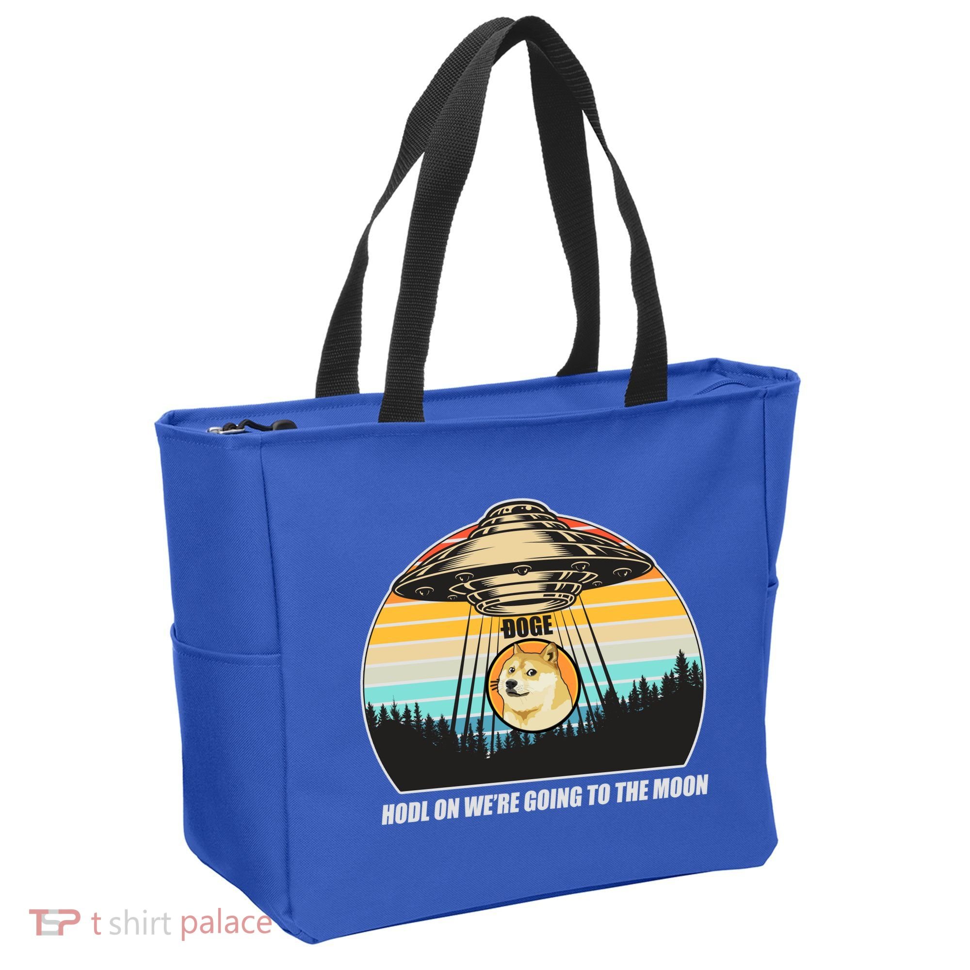 Doge Coin UFO Doge Crypto Currency To The Moon Tote Bag