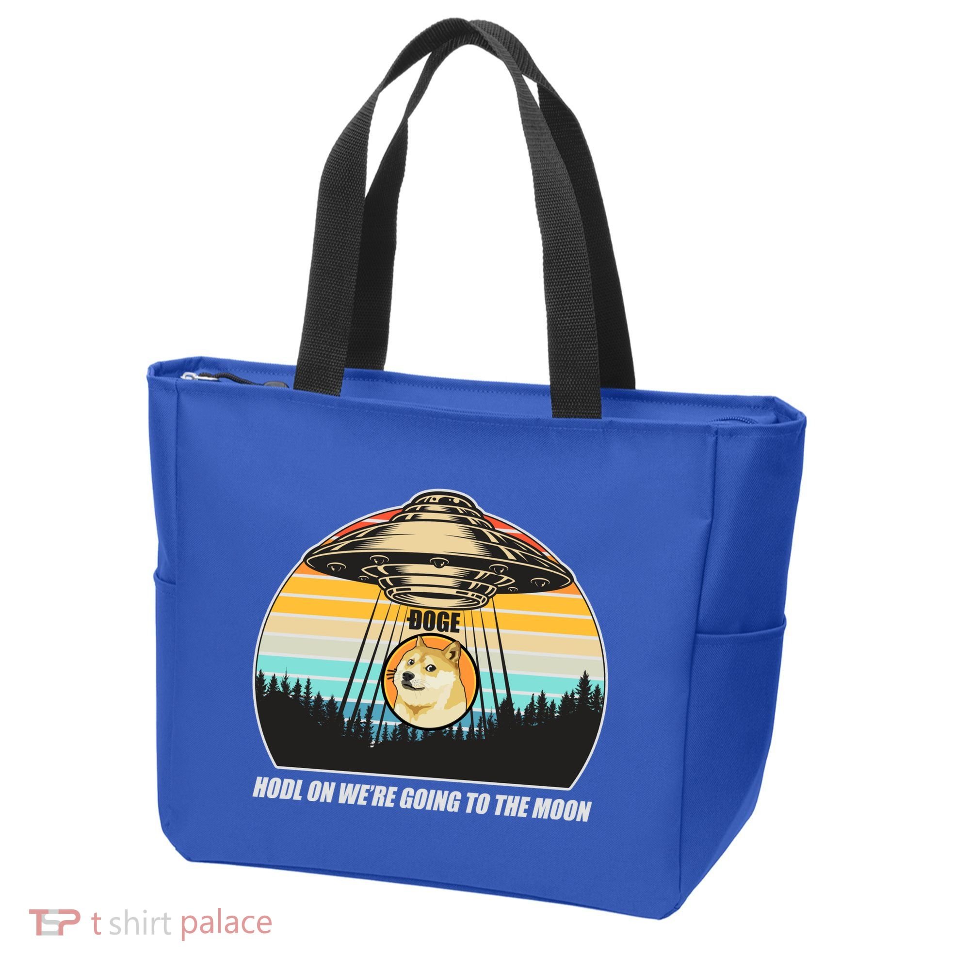Doge Coin UFO Doge Crypto Currency To The Moon Tote Bag