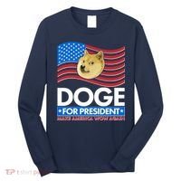 DOGE For President Make America Wow Again Long Sleeve Shirt thumb 0