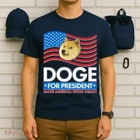 DOGE For President Make America Wow Again T-Shirt thumb 6