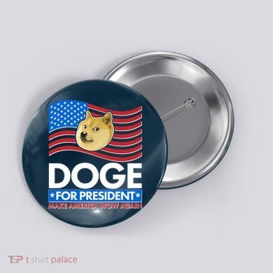 DOGE For President Make America Wow Again Button