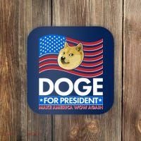 DOGE For President Make America Wow Again Coaster thumb 0