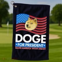 DOGE For President Make America Wow Again Golf Towel thumb 1