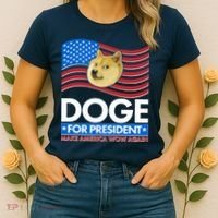 DOGE For President Make America Wow Again Women's T-Shirt thumb 2