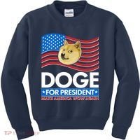 DOGE For President Make America Wow Again Kids Sweatshirt thumb 0