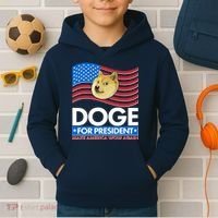 DOGE For President Make America Wow Again Kids Hoodie thumb 2