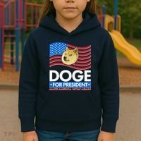 DOGE For President Make America Wow Again Kids Hoodie thumb 3