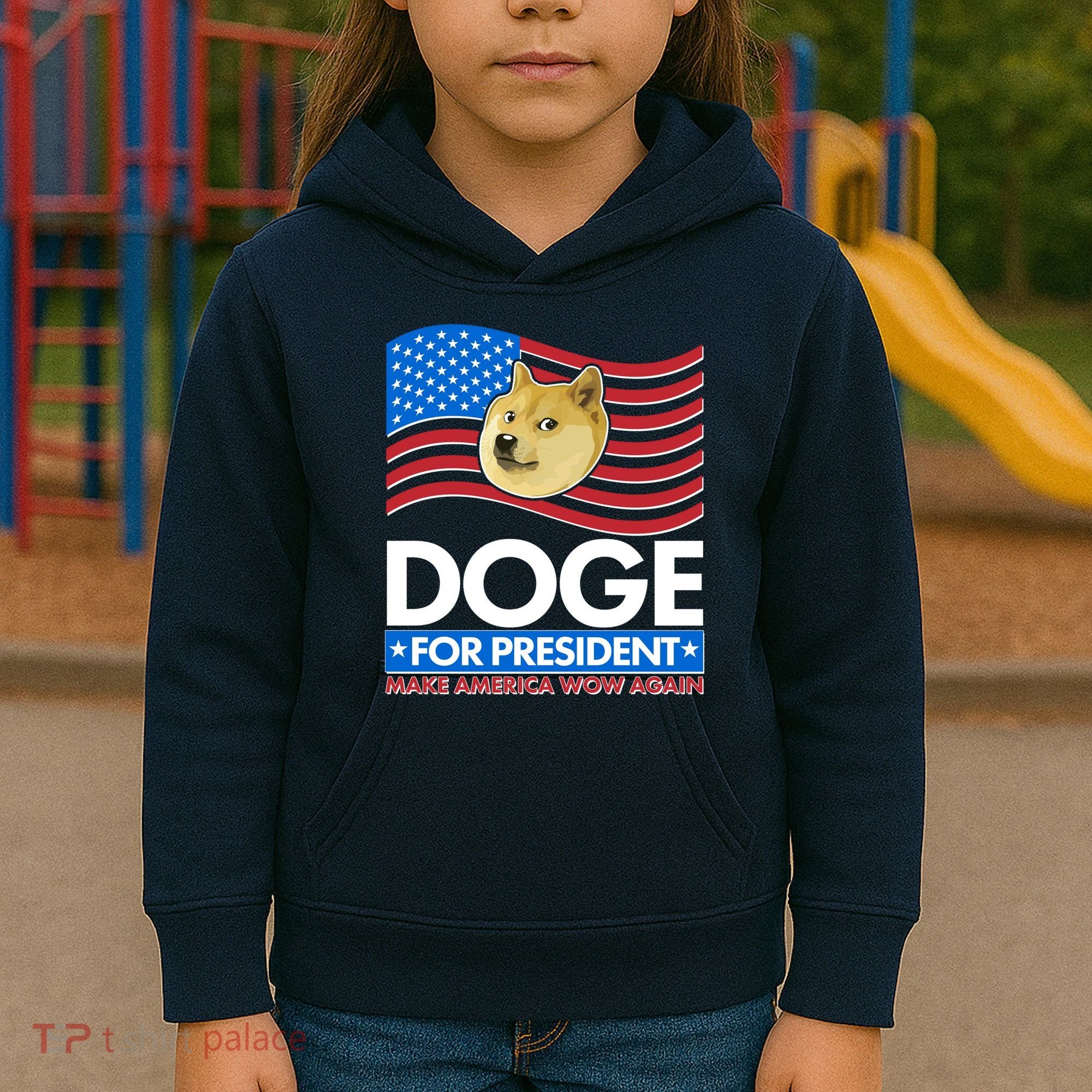 DOGE For President Make America Wow Again Kids Hoodie